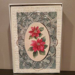 Paper Magic Group 16 Poinsettia Christmas Cards New Unopened Package.